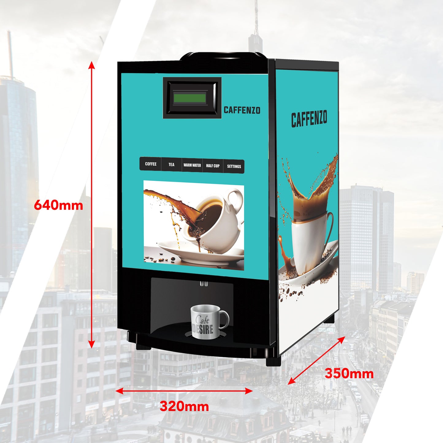Caffenzo Two Options Coffee Tea Vending Machine