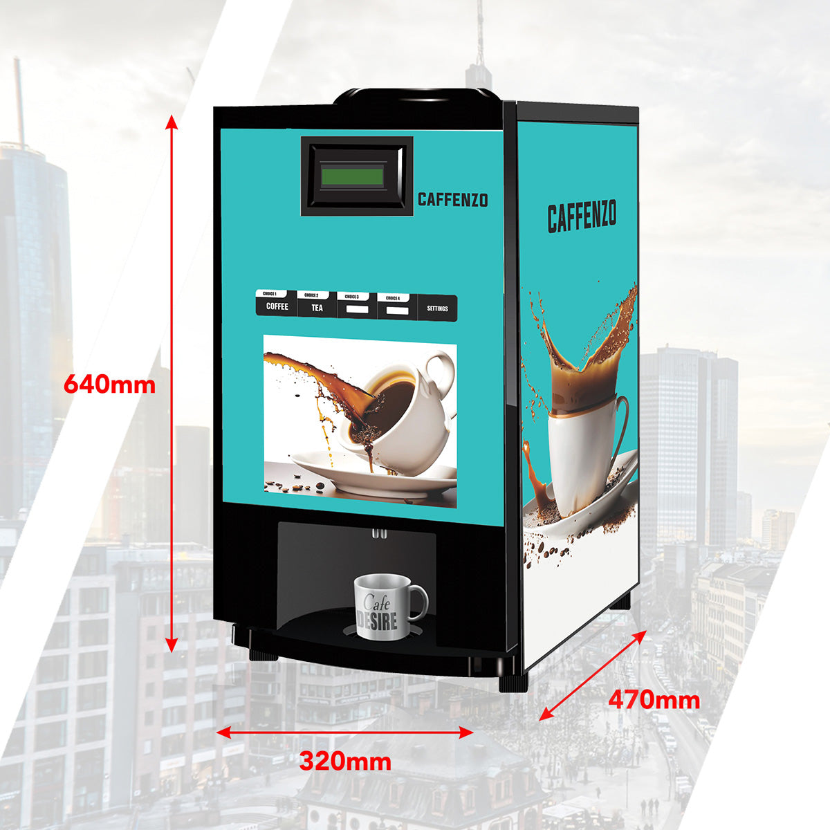 Caffenzo Four Options Coffee Tea Vending Machine