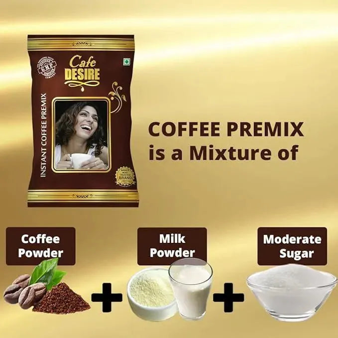 Instant Coffee Premix - 1Kg - Premium Blend - cafedesireonline.com