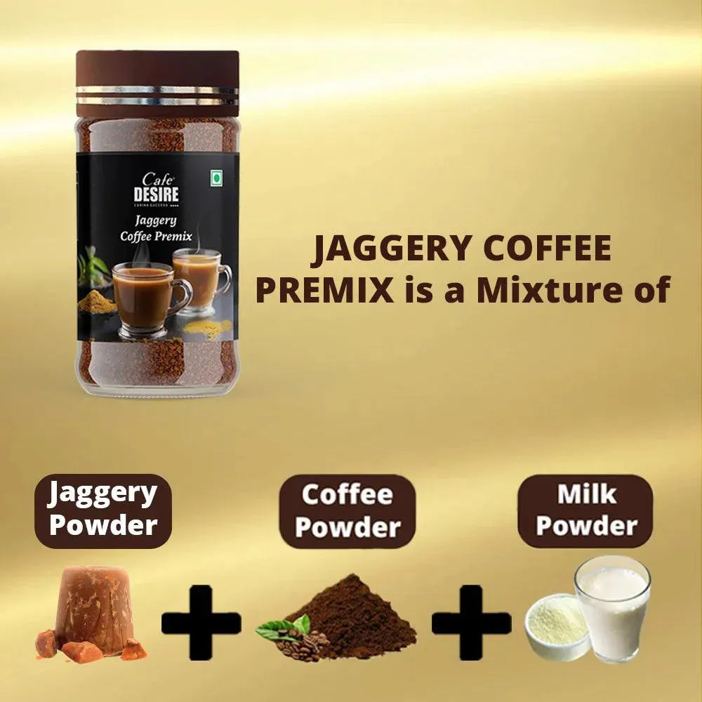 Jaggery Coffee Premix - 500g Jar - cafedesireonline.com