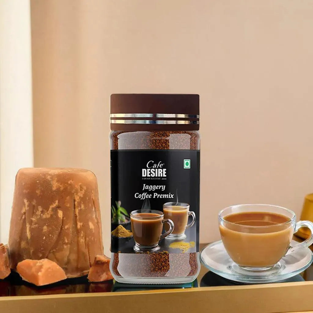 Jaggery Coffee Premix - 500g Jar - cafedesireonline.com