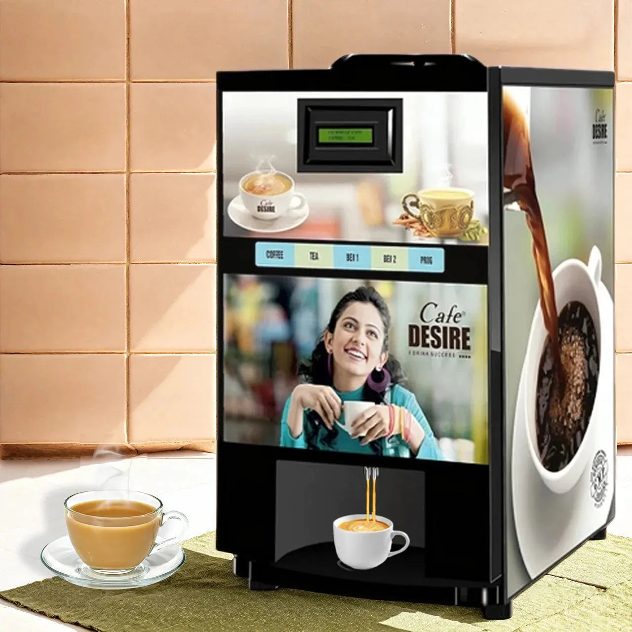 Coffee Machine 4 Lane | Four Beverage Options | Fully Automatic Coffee Tea Vending Machine