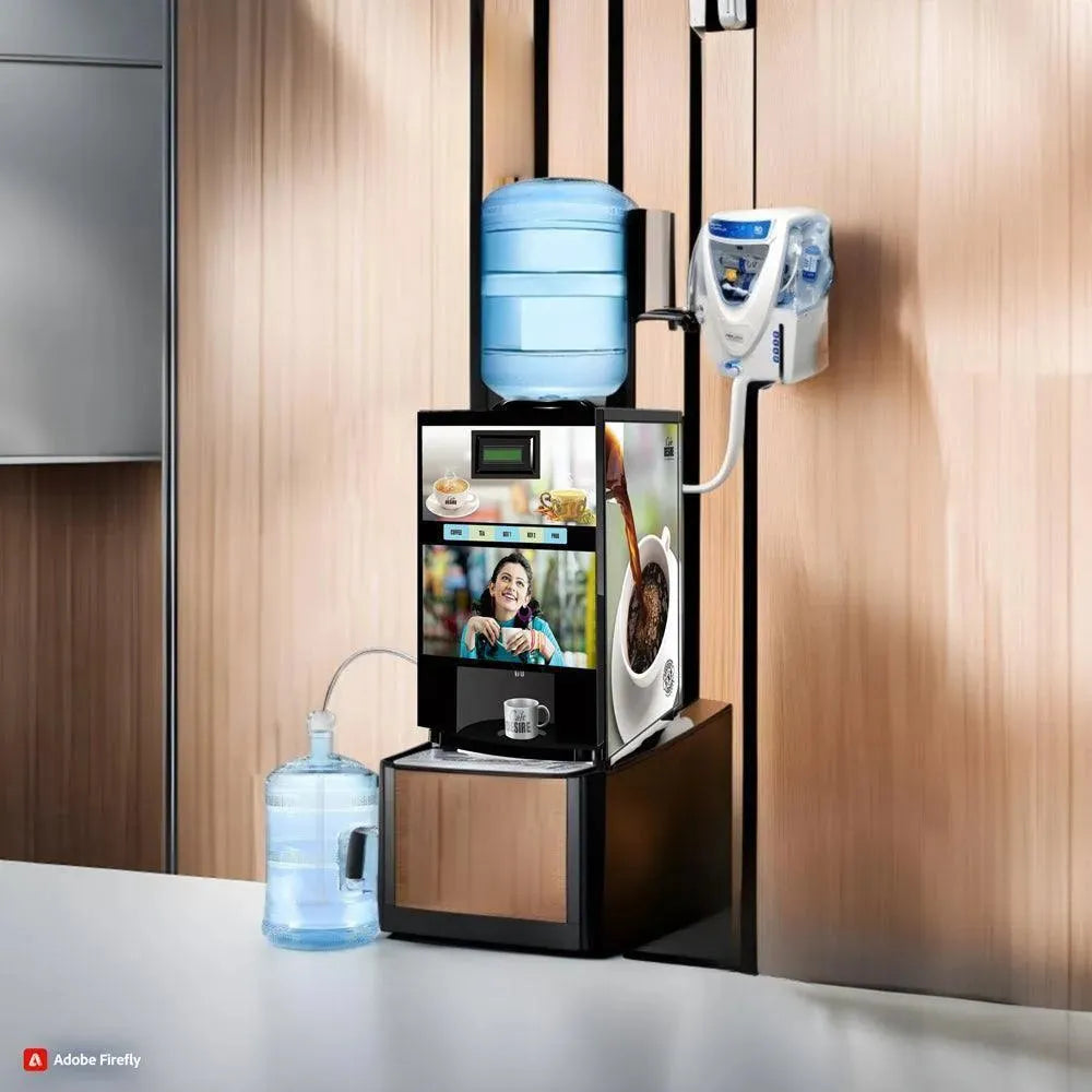Coffee Machine 4 Lane Multi Water Inlet Coffee and Tea Vending Machine