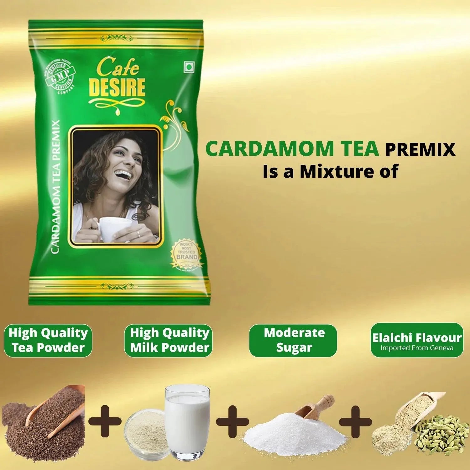 Cardamom Tea Premix - 1Kg - cafedesireonline.com