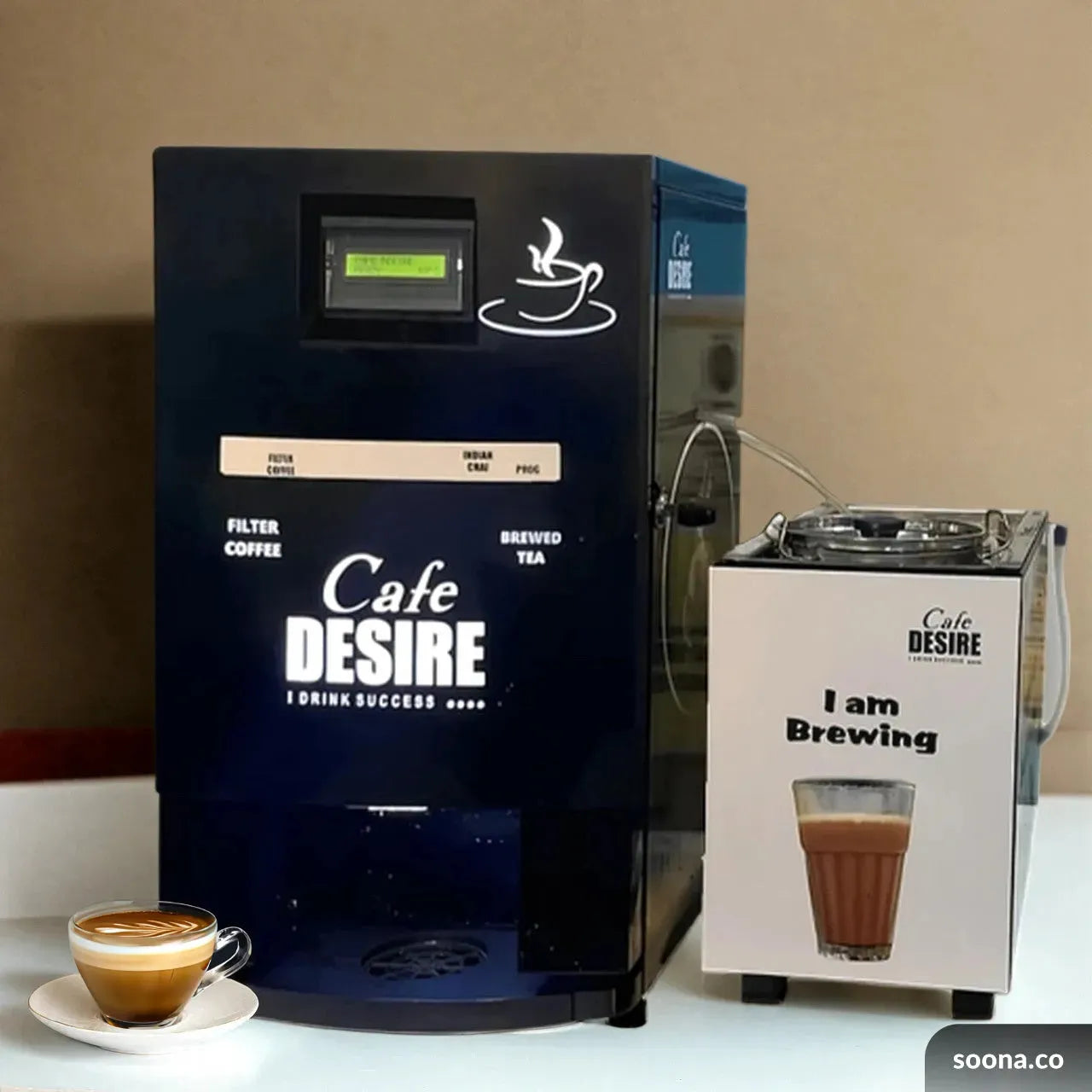 Automatic Formula Chai and Coffee Vending Machine | Made with Fresh Milk - cafedesireonline.com