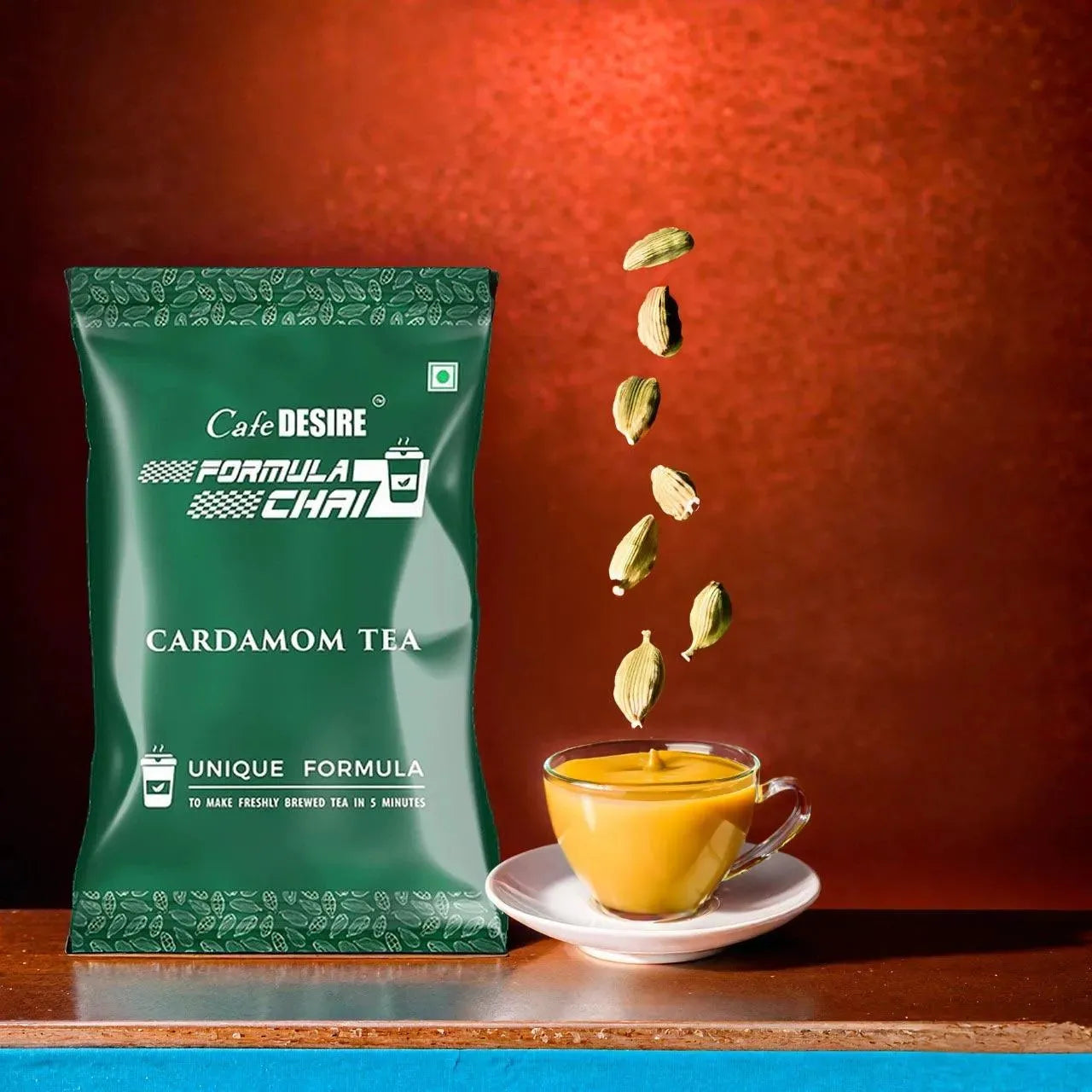 Formula Chai - Cardamom - 1Kg - Pack of 10 - cafedesireonline.com