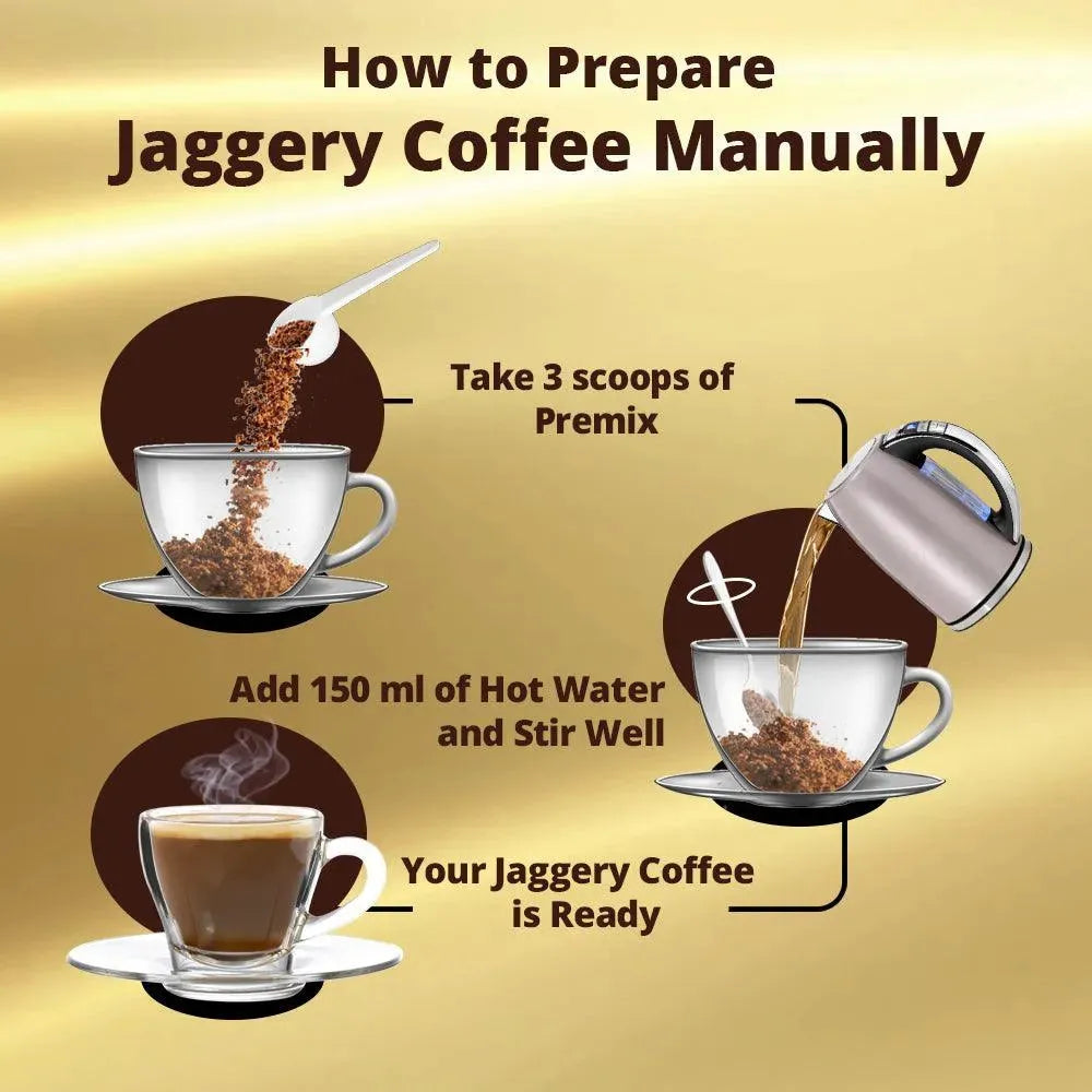 Jaggery Coffee Premix - 500g Jar - cafedesireonline.com