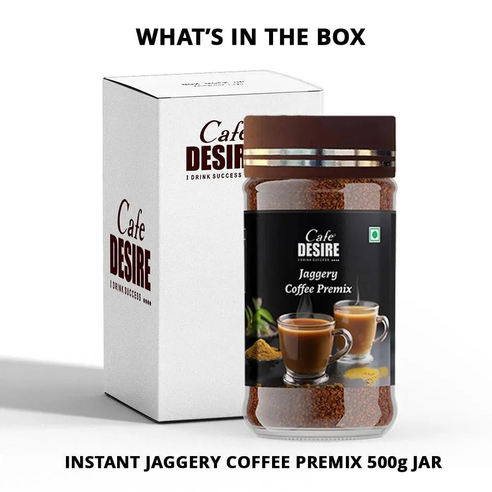 Jaggery Coffee Premix - 500g Jar - cafedesireonline.com