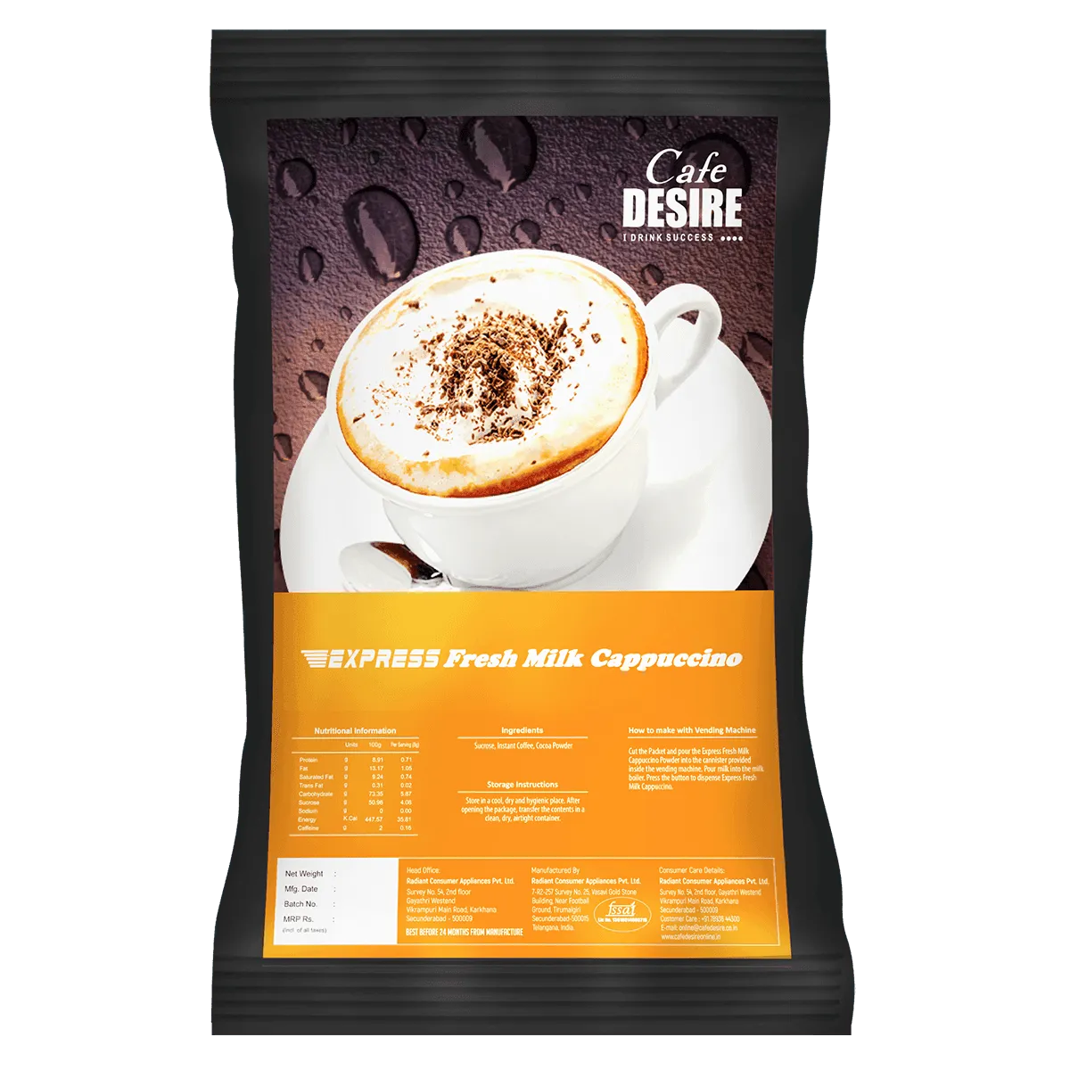 EXPRESS Fresh Milk Cappuccino - 1Kg - Cafe Desire Cafe Desire Cafe Desire EXPRESS Fresh Milk Cappuccino - 1Kg