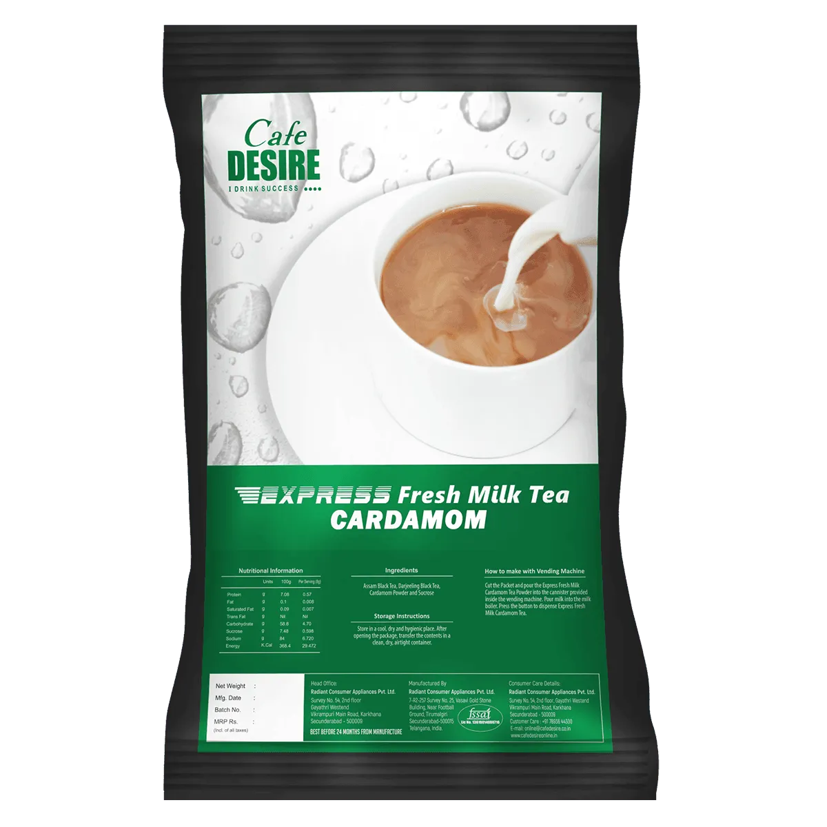 EXPRESS Fresh Milk Tea - Cardamom - 1Kg - Cafe Desire Cafe Desire Cafe Desire EXPRESS Fresh Milk Tea - Cardamom - 1Kg