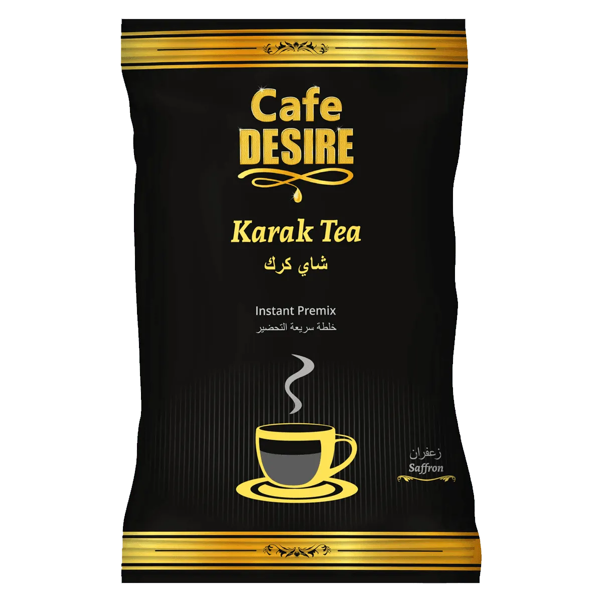 Kadak Saffron Tea Premix (1Kg) | 3 in 1 Tea | Makes 80 Cups | Milk not required | Kadak Chai with Kesar Flavour | For Manual Use - Just add Hot Water | Suitable for all Vending Machines - Cafe Desire Cafe Desire Cafe Desire Kadak Saffron Tea Premix (1Kg) | 3 in 1 Tea | Makes 80 Cups | Milk not required | Kadak Chai with Kesar Flavour | For Manual Use - Just add Hot Water | Suitable for all Vending Machines