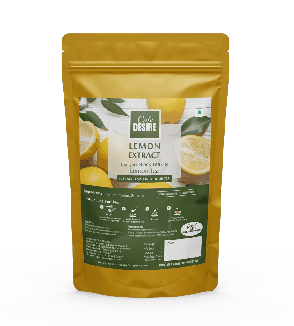 Flavour Extract- Lemon 250g - Cafe Desire