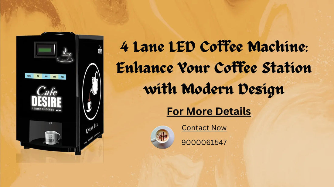 4 Lane LED Coffee Machine: Enhance Your Coffee Station with Modern Design - cafedesireonline.com