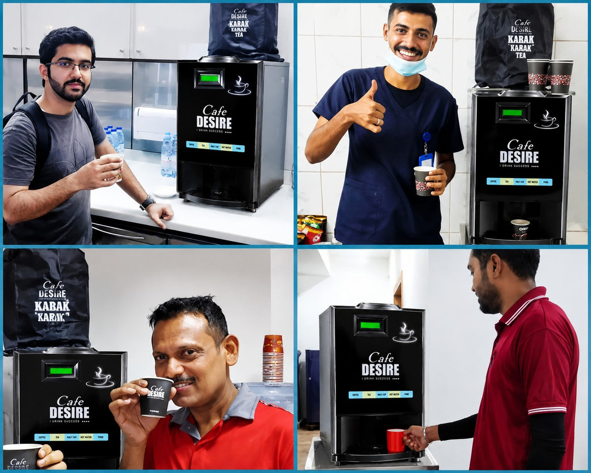Cafe Desire's Double Option LED 2 LANE Vending Machine
