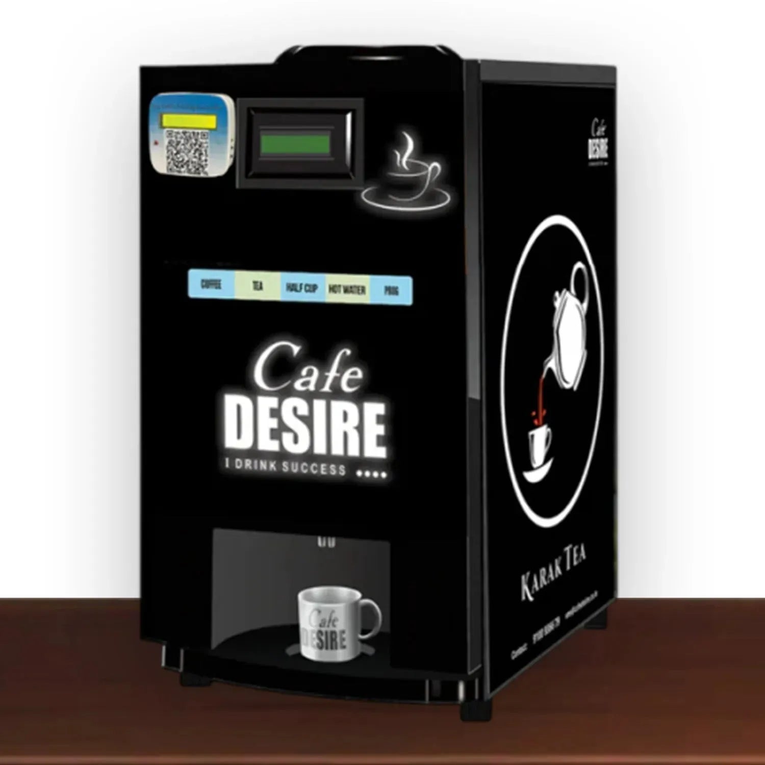 Pin Number Lunch Code Machine LED - QR Code UPI Payment Enabled Coffee Machine 2 Lane ...