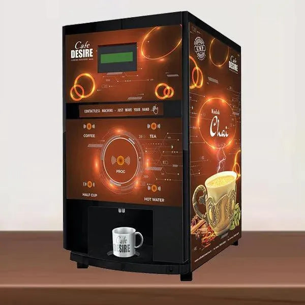 Contactless Sensor Based Coffee Machine - 2 Lane | Automatic Tea & Coffee Premix Vending Machine | For Offices, Shops & Smart Homes | Make 2 types | Just wave your hand