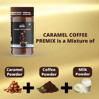 Caramel Coffee Premix - 500g Jar - cafedesireonline.com