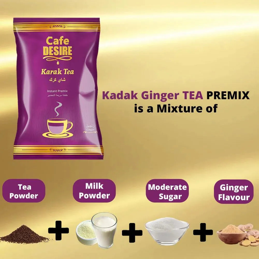 Kadak Ginger Tea Premix - 1Kg - cafedesireonline.com