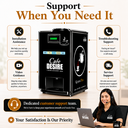 Cafe Desire Double Option LED 2 LANE Vending Machine