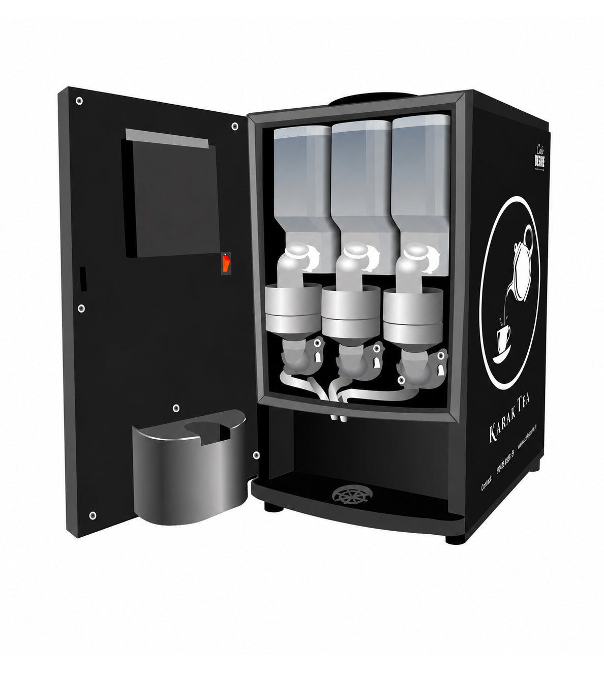 Triple Option LED RFID Coffee Vending Machine with Pump