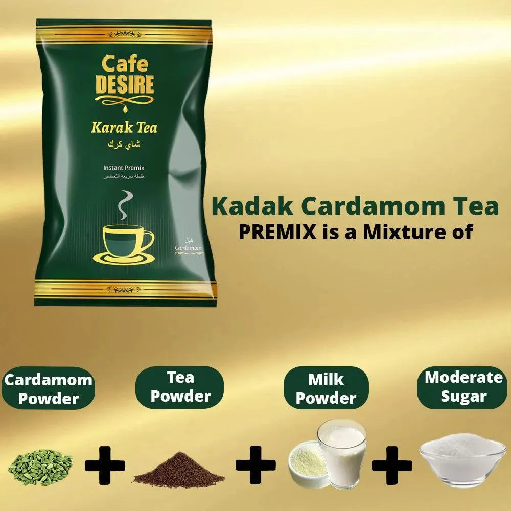 Kadak Cardamom Tea Premix - 1Kg - cafedesireonline.com