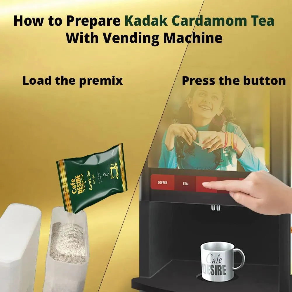 Kadak Cardamom tea prepare with machine