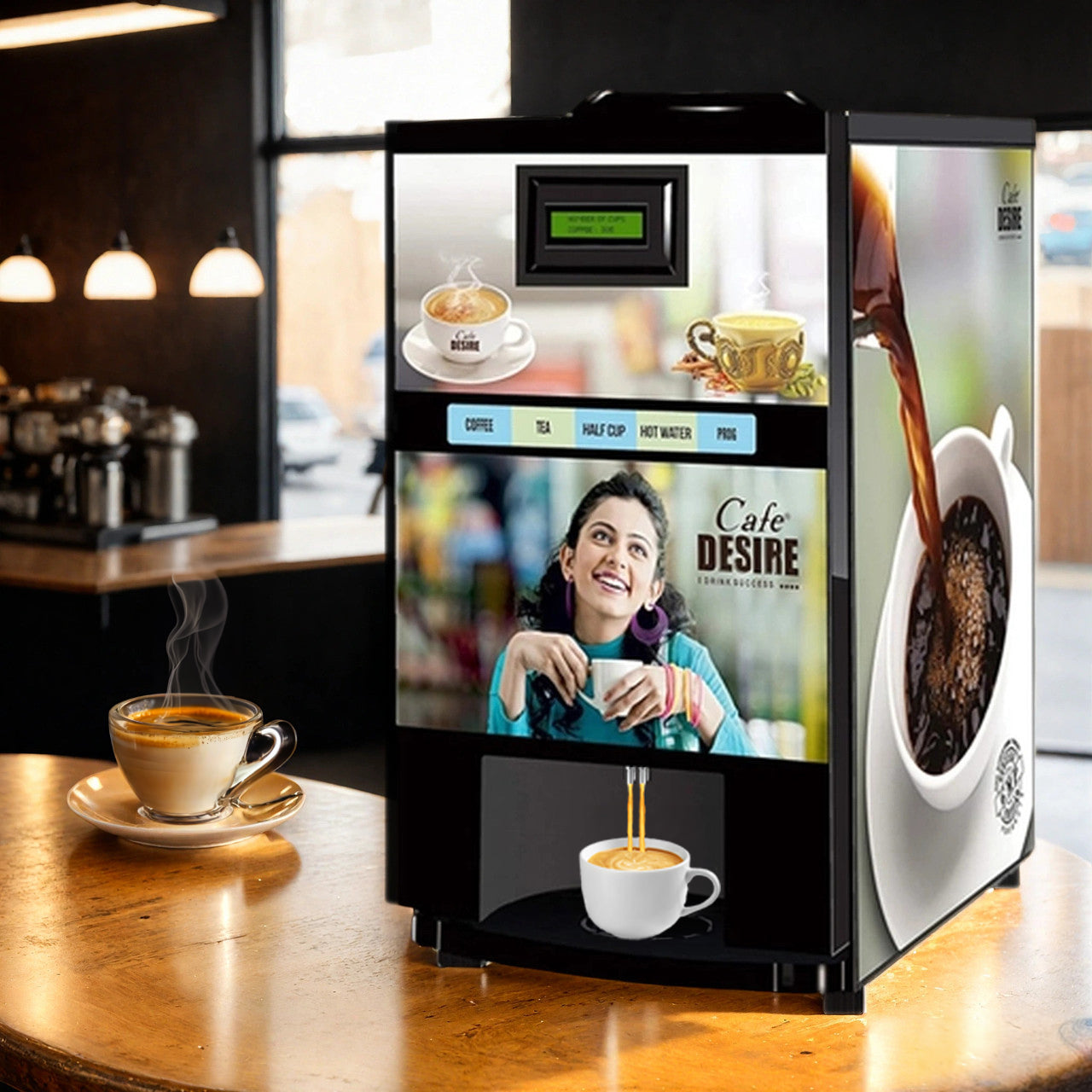 Coffee Machine 2 Lane | Two Beverage Options | Fully Automatic Coffee Tea Vending Machine 