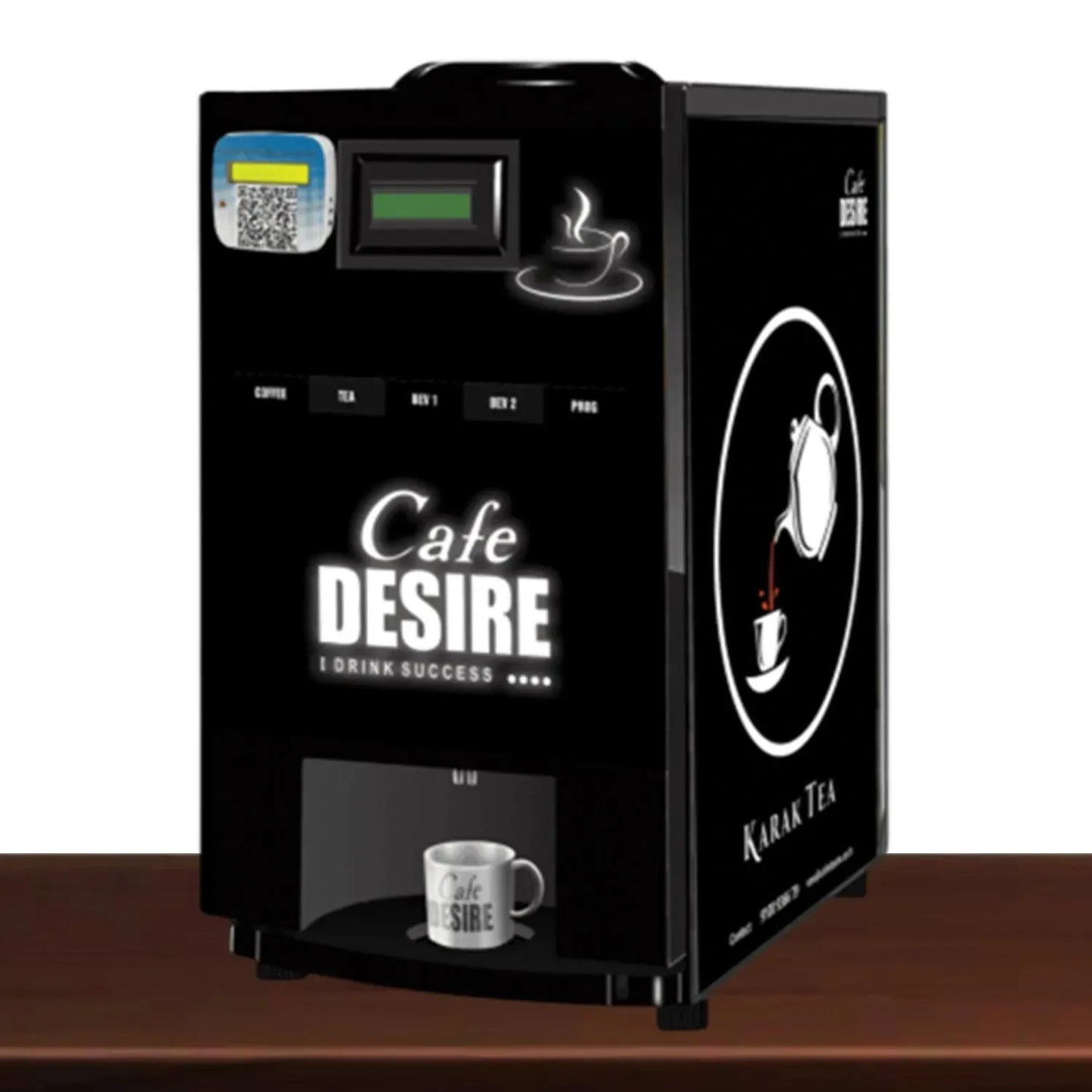 LED - QR Code UPI Payment Enabled Coffee Machine 4 Lane | Four Beverage Options