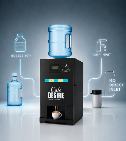 Triple Option LED RFID Coffee Vending Machine with Pump