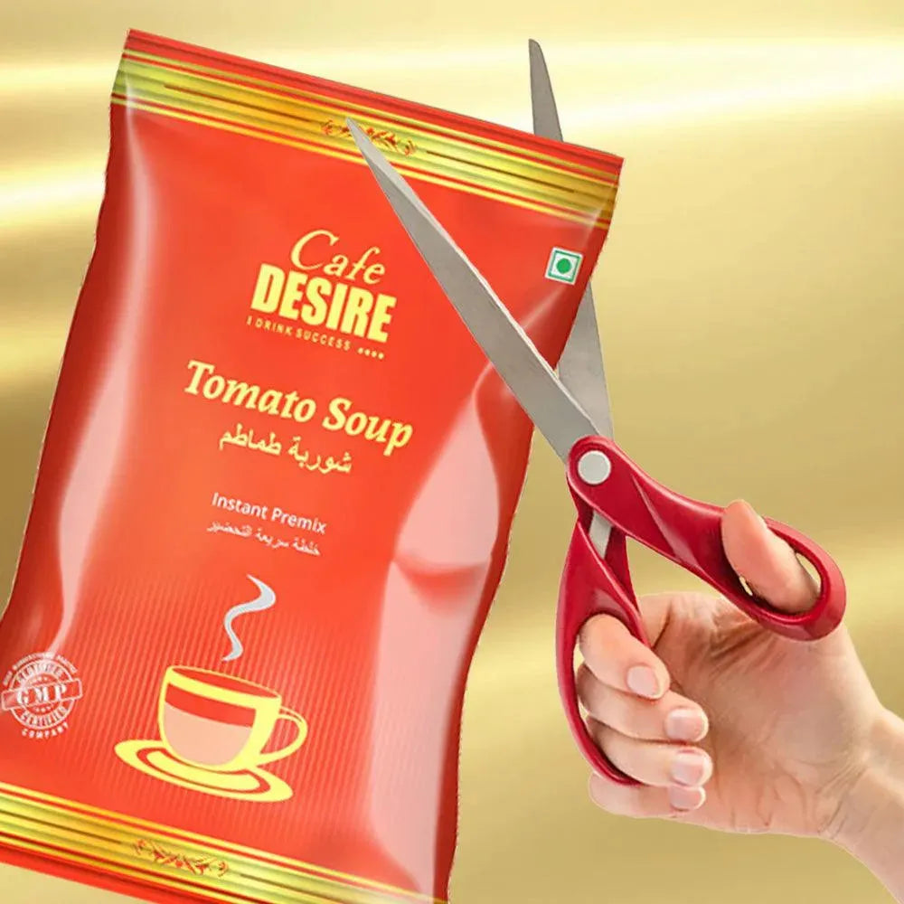 Tomato Soup packet cutting