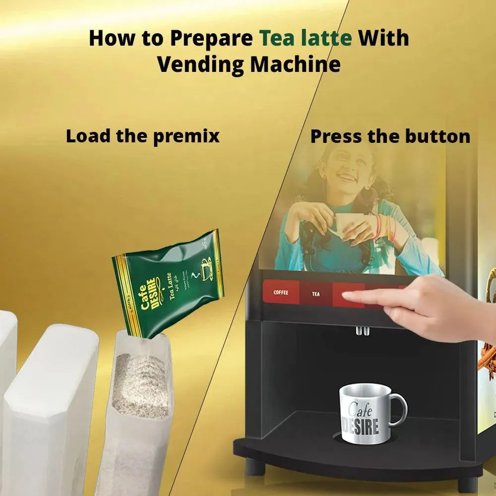 how to load tea latte premix in machine