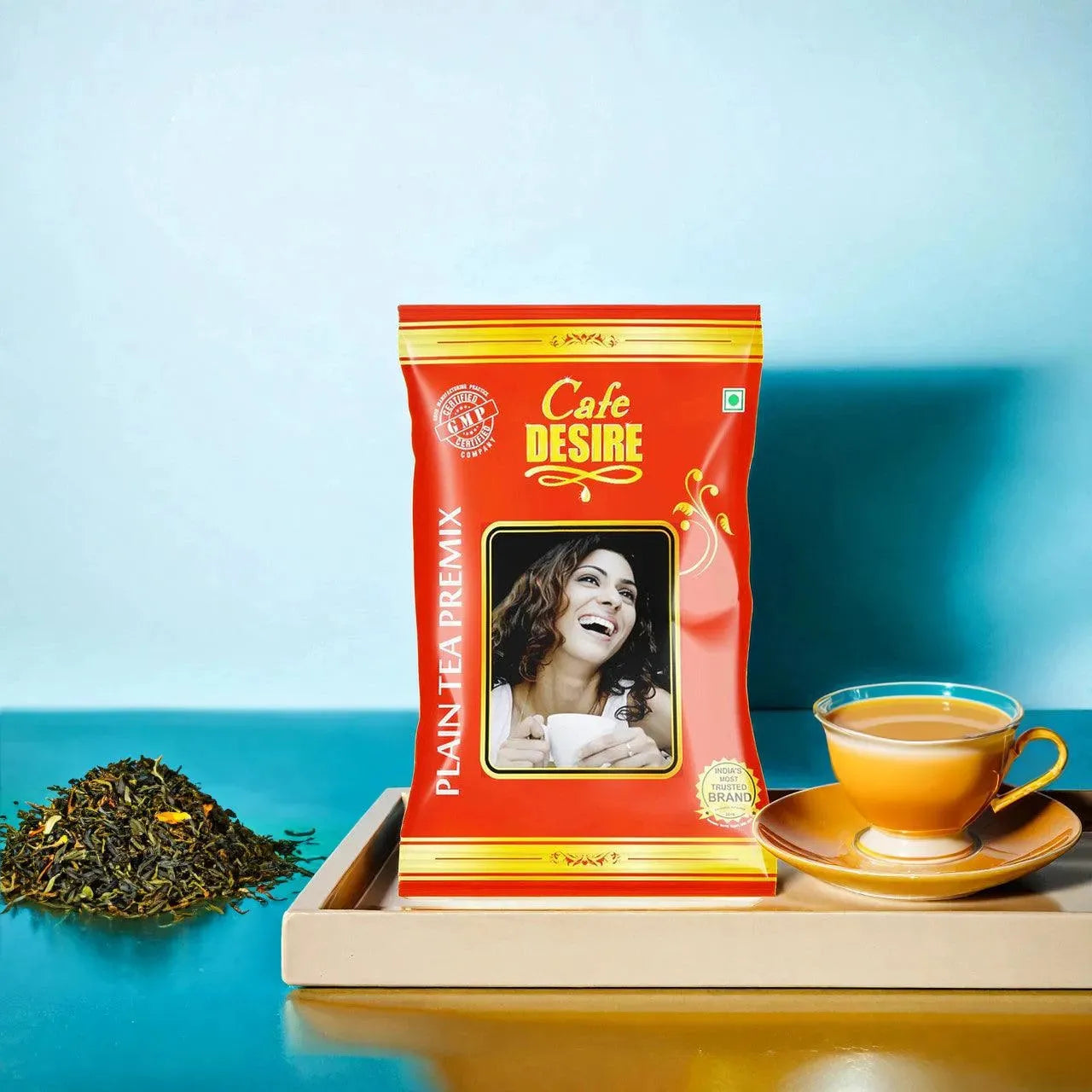 Plain Tea Premix - 1Kg - Red Range Economy Blend - cafedesireonline.com