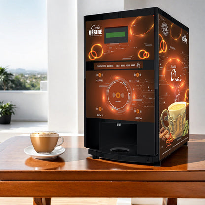 Contactless Sensor Based Coffee Machine - 4 Lane | Automatic Tea & Coffee Premix Vending Machine | For Offices, Shops & Smart Homes | Make 4 types | Just wave your hand