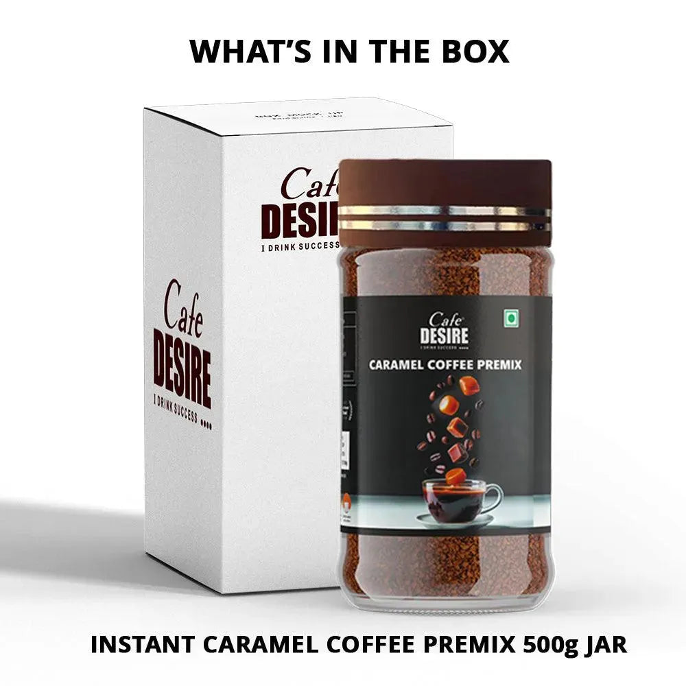 Caramel Coffee Premix - 500g Jar - cafedesireonline.com