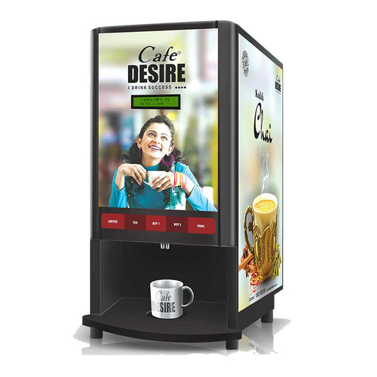 Coffee Machine 4 Lane | Four Beverage Options | Fully Automatic Tea & Coffee Vending Machine | For Offices, Shops and Smart Homes | Make 4 Varieties of Coffee Tea with Premix | No Milk, Tea, Coffee Powder Required