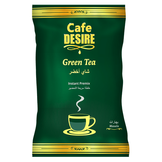 Masala Green Tea Premix (500g) | Makes 100 Cups | For Manual Use - Just add Hot Water | Suitable for all Vending Machines - Cafe Desire Cafe Desire Cafe Desire Masala Green Tea Premix (500g) | Makes 100 Cups | For Manual Use - Just add Hot Water | Suitable for all Vending Machines
